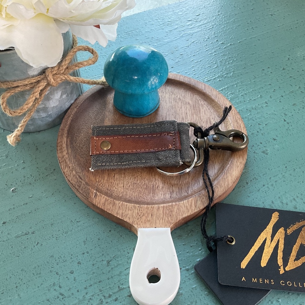 Mona B Canvas Keyring NWT